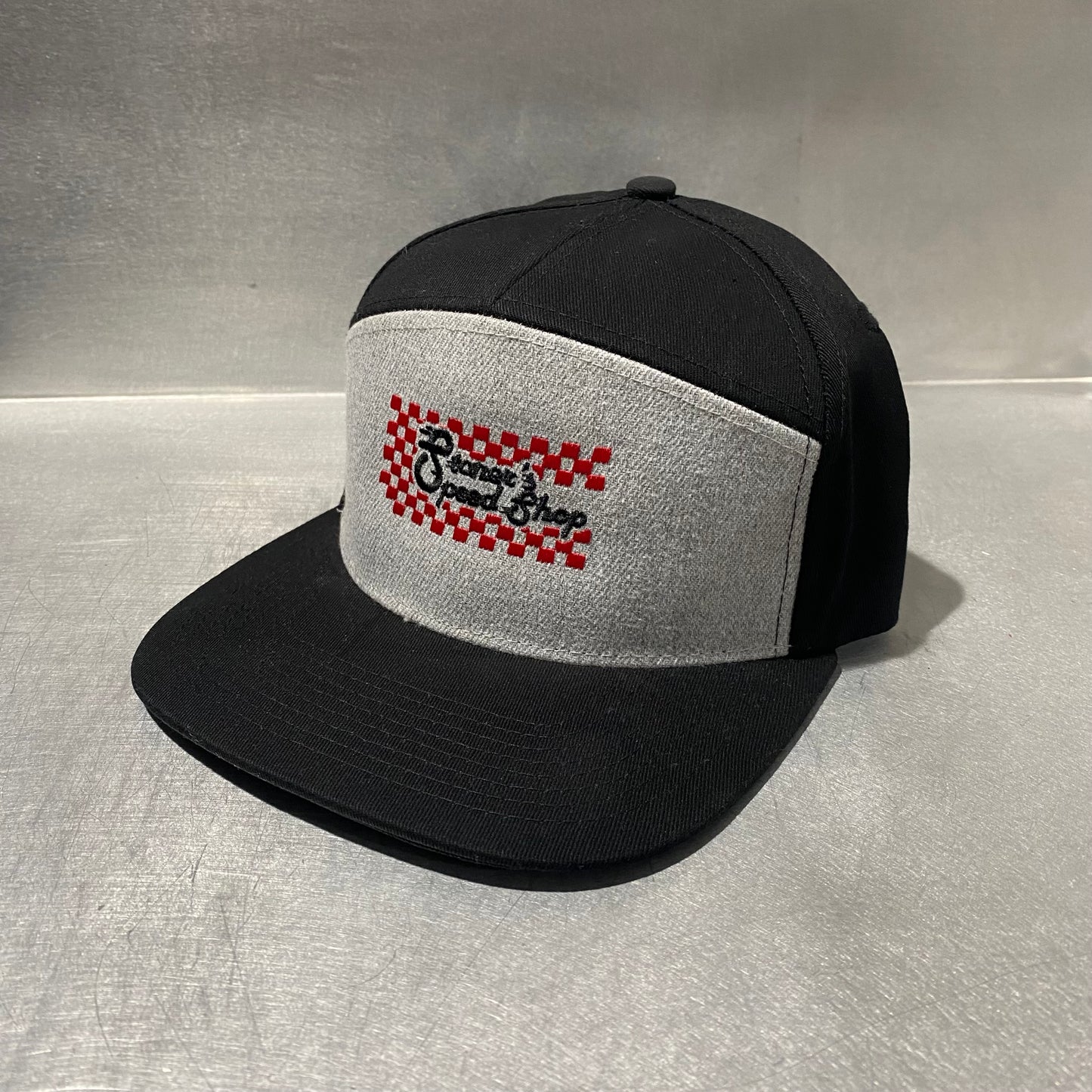 Richardson 168 Flat Bill Snapback Red Checkered