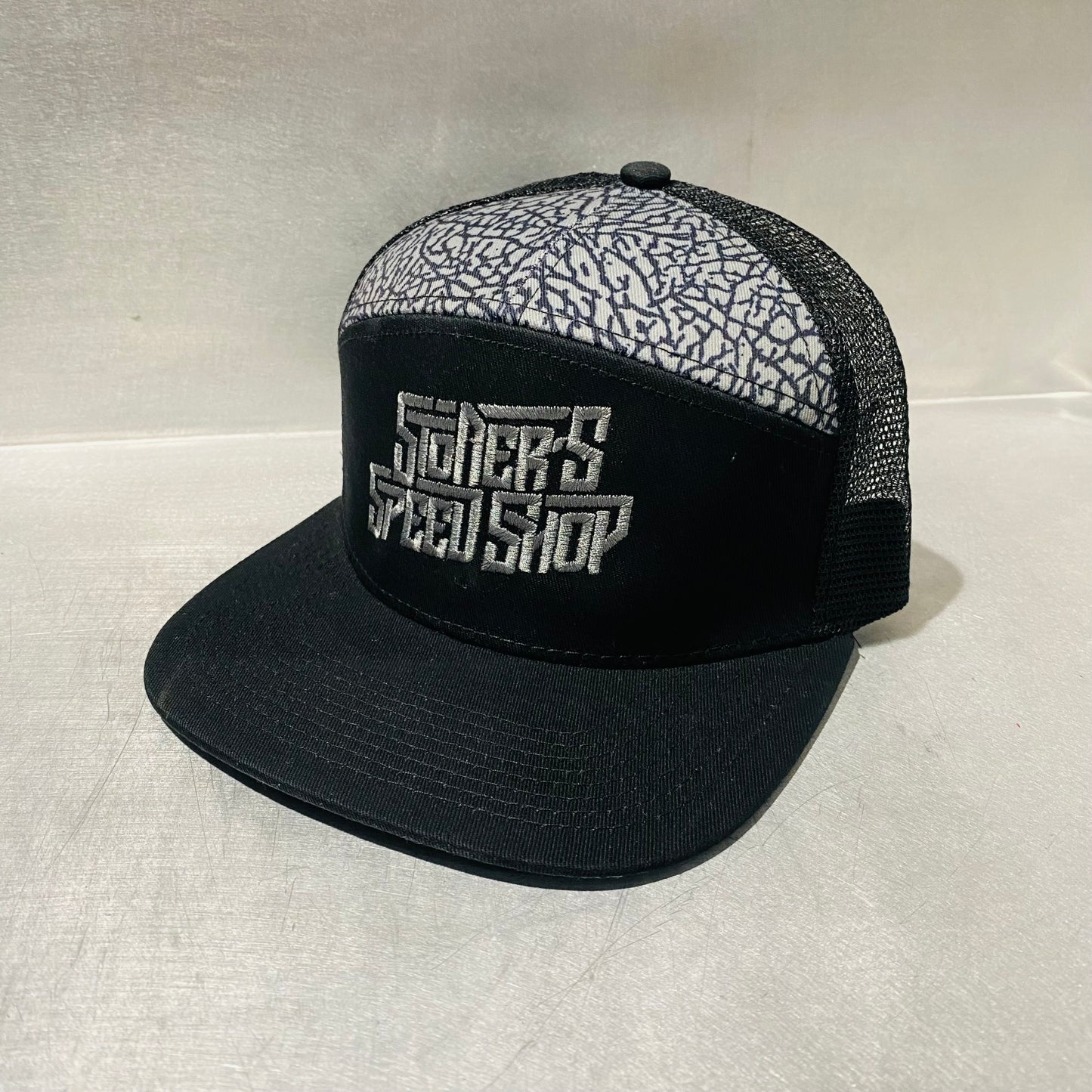 Richardson 168 Flat Bill Snapback Grey & Black