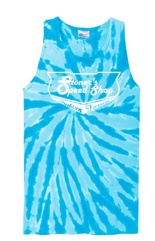 Stoner's Speed Shop Blue Tie Dye tank top