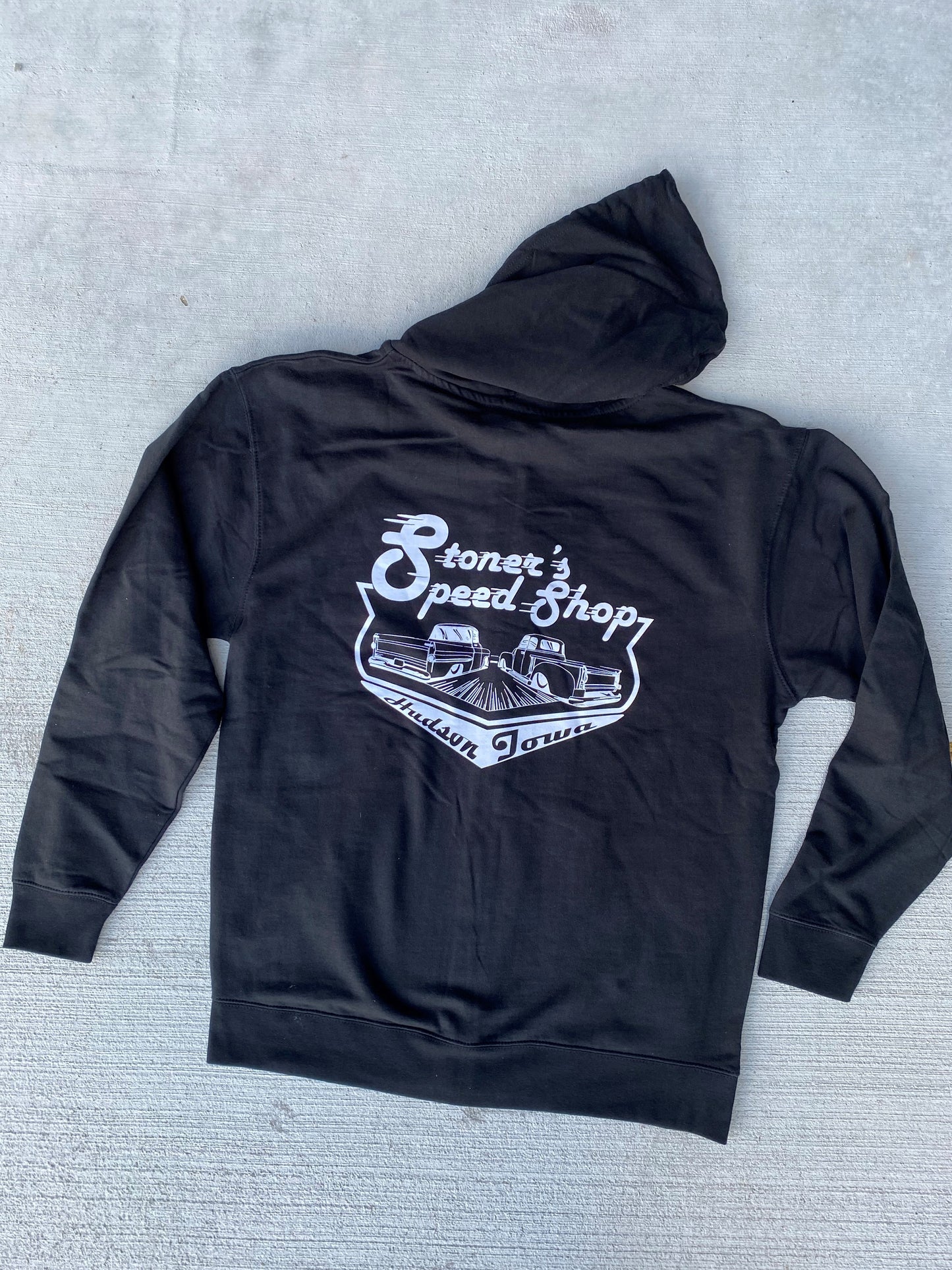 Stoner's Speed Shop Black big logo Zip Up Hoodie