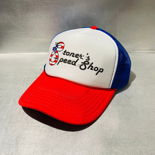Otto Foam Front Mesh Back Trucker Hat - Red/White/Blue