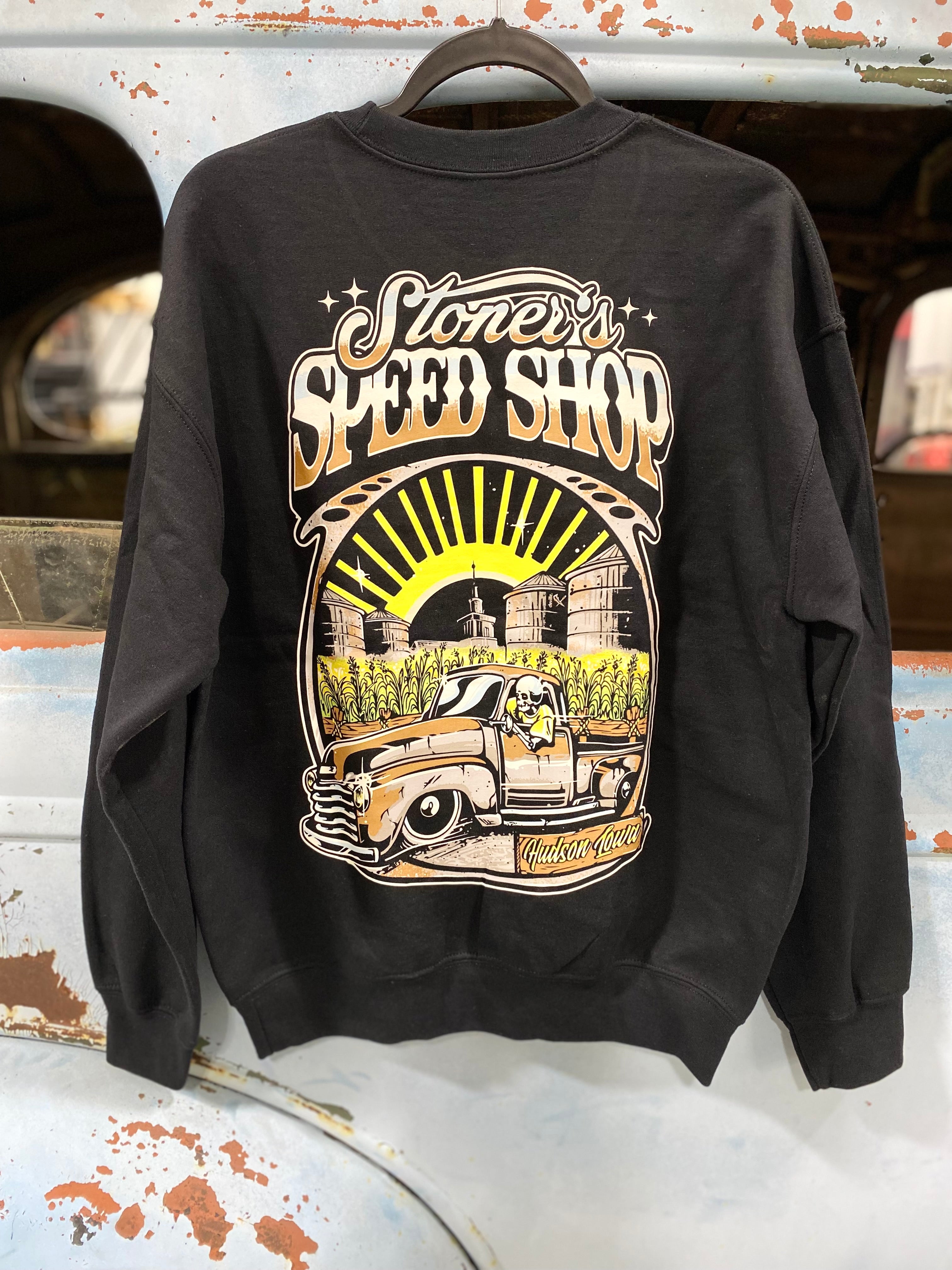 Stoner's Speed Shop Black Cornfield Crewneck