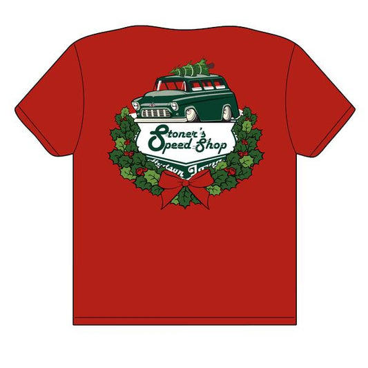 Stoner's Speed Shop Red Carryall Christmas T-Shirt