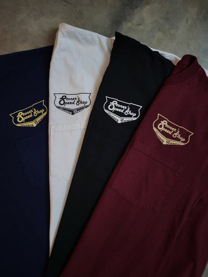 Stoner's Speed Shop Maroon Pocket T