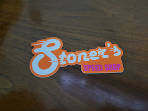 Orange and White Stoner's Slap Sticker