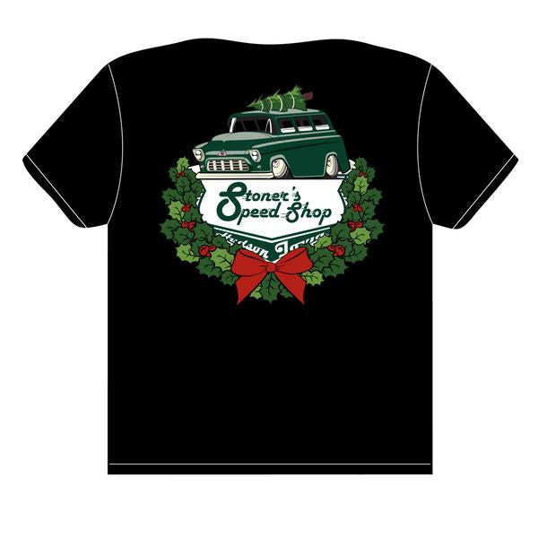 Stoner's Speed Shop Black Carryall Christmas T-Shirt