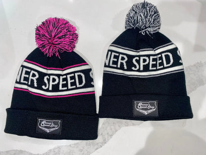 Stoner's Speed Shop Black and Pink Beanie