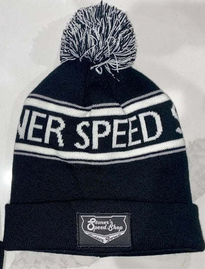 Stoner's Speed Shop Black and White Beanie