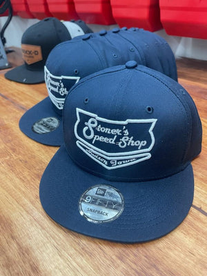 Stoner's Speed Shop Navy Blue Flat Bill with Puff Logo