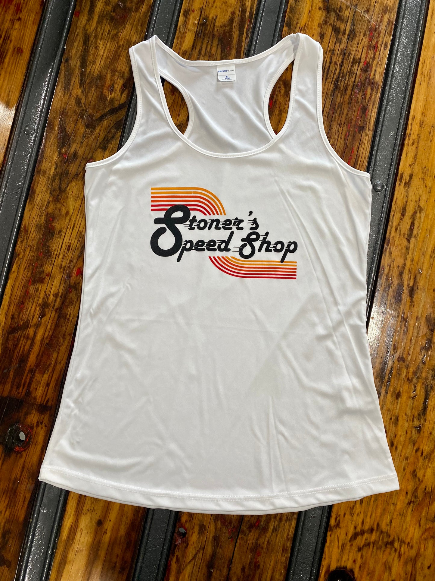 Stoner's Speed Shop White vintage logo tank top