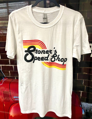 Stoner's Speed Shop White vintage logo T